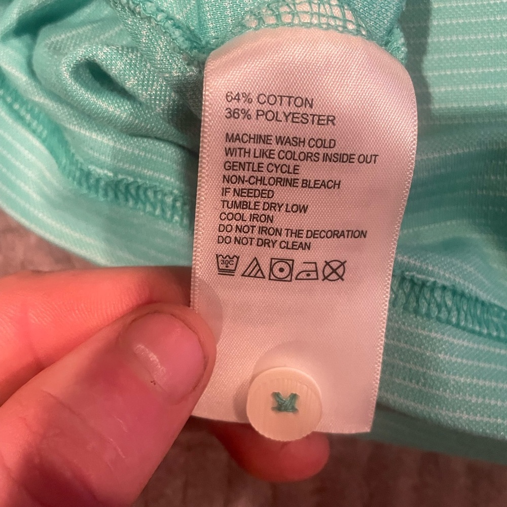 Tommy Bahama Enfielder 2.0 Polo Shirt Green/White Size Large - Picture 6 of 7